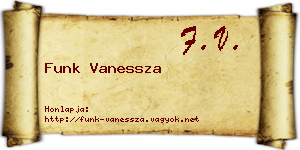 Funk Vanessza névjegykártya